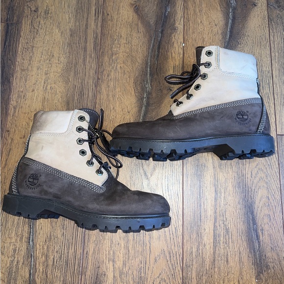 Timberland Two Tone Brown Waterproof Boots Size 7M - Picture 12 of 16
